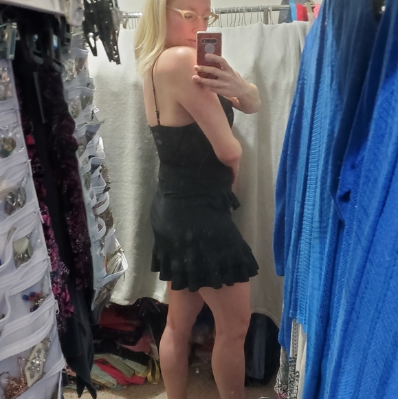 Forever 21 Sexy LBD Little Black Dress Like New Sz L or 8/10 - Picture 10 of 14